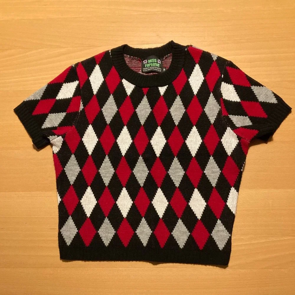 Miss Fortune Harlequin "Bobbie" Style Jumper, size medium - Picture 3 of 4
